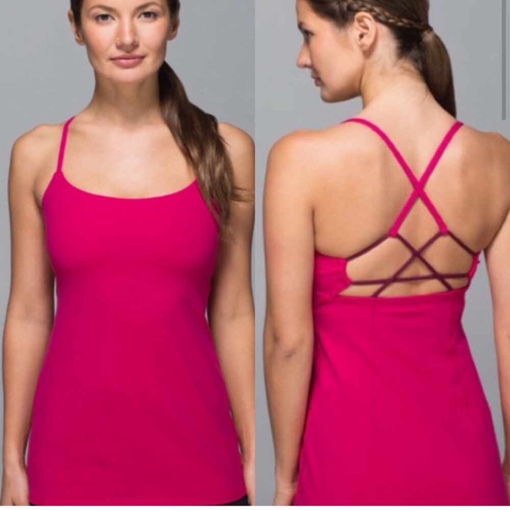 Lululemon Dancing Warrior Pink Tank Top